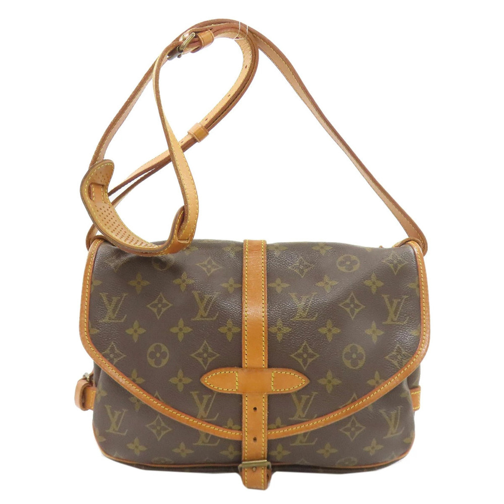 Louis Vuitton Bag Monogram Shoulder Canvas Saumur Brown